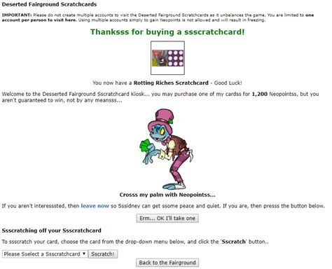 rotting riches scratchcard|YES! Rotting Riches Scratchcard! : r/neopets .